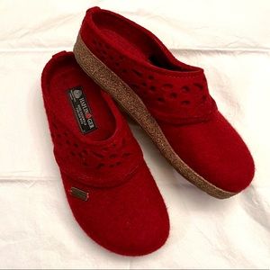 Haflinger Lacey Clog Slippers Size 39